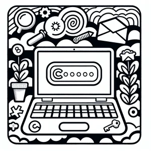 Chromebook prihlasovacia obrazovka omalovánka – coloring page na vytlačenie s technickými tipmi pre deti