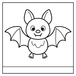 Omalovánka netopiera – coloring page na vyfarbenie pre deti
