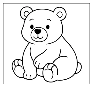 Medveď omaľovánka – coloring page pre deti na vytlačenie zdarma