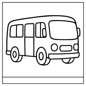 Omaľovánka autobusu – coloring page na vymaľovanie pre deti