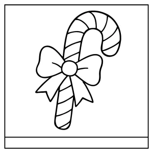 Omalovánka cukrovej paličky – coloring page na vytlačenie pre deti
