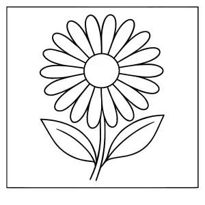 Omalovánka margarétky – coloring page margarétky na vyfarbenie pre deti