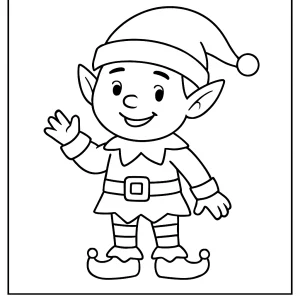Elf omalovánka – rozprávková coloring page na vymaľovanie pre deti