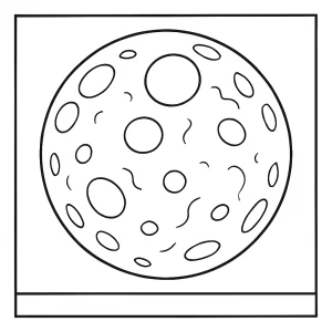 Omalovánka splnu mesiaca – tlačiteľná coloring page s nočnou oblohou