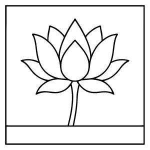 Omalovánka lotosového kvetu – kvetinová coloring page na vytlačenie