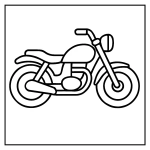 Motorka coloring page – omaľovánka motorky na vyfarbenie a vytlačenie