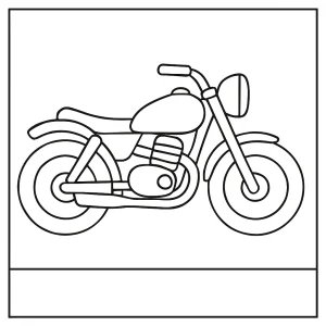 Motorka coloring page – omaľovánka motorky na vyfarbenie a vytlačenie pre deti