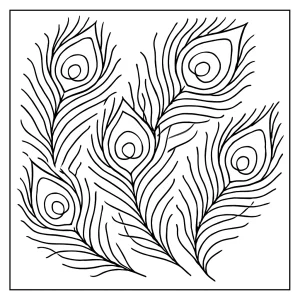 Omaľovánka pávie perá – coloring page na vytlačenie a vyfarbovanie