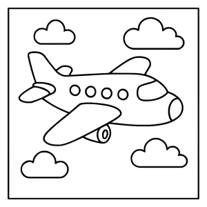 Omaľovánka lietadla na vytlačenie – coloring page lietadlo pre deti