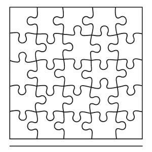 Puzzle dieliky omalovánka – coloring page na vyfarbenie pre deti