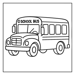 Školský autobus omalovánka – coloring page s veselým autobusom na vyfarbenie