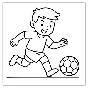 Omaľovánka futbalista – coloring page futbalového hráča na vytlačenie