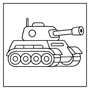 Tank omaľovánka – coloring page na vytlačenie zdarma pre deti