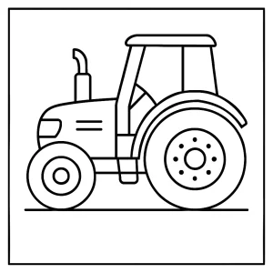 Omalovánka traktora – coloring page traktora na vytlačenie zdarma pre deti