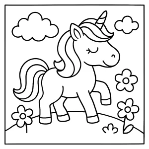 Omaľovánka jednorožec – coloring page na vyfarbenie pre deti
