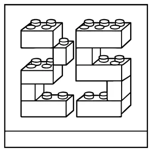 Omalovánka číslo 25 z kociek – coloring page na vymaľovanie pre deti zdarma